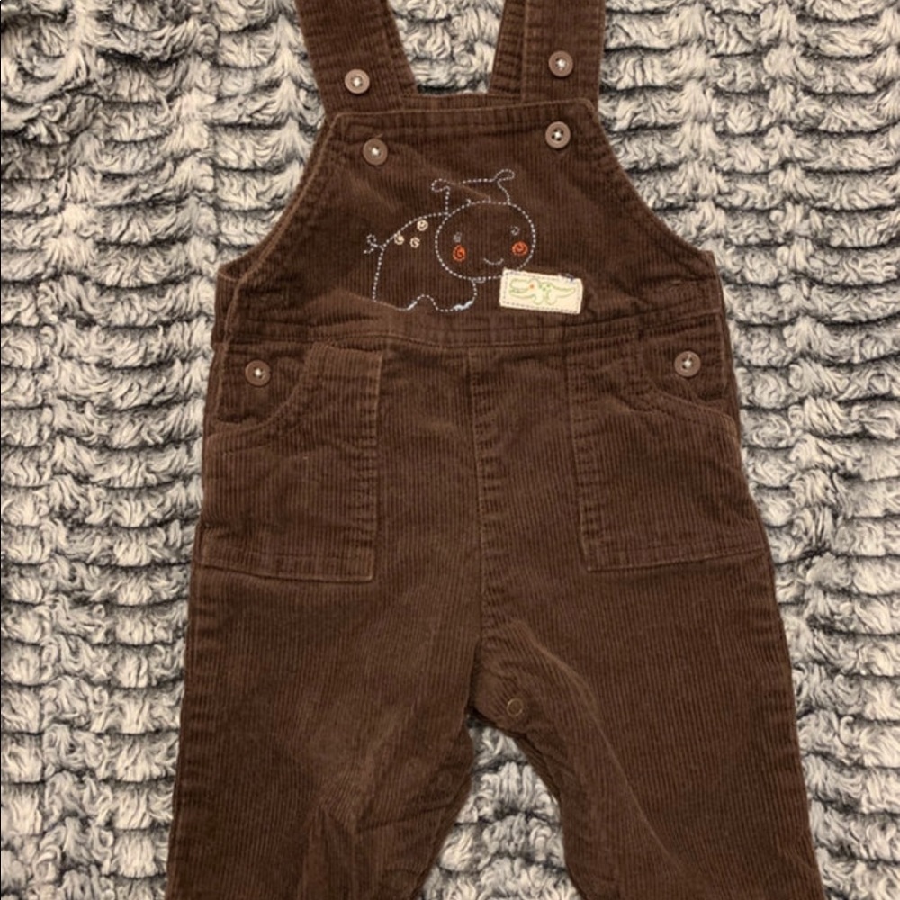 Newborn Hippo and Alligator Corduroy Overalls